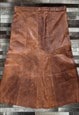 Brown Leather Vintage Skirt