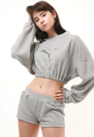 VINTAGE PUMA REWORK CROP TOP SHORTS RW25