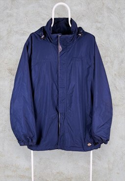 Vintage Blue Dickies Jacket Waterproof XL