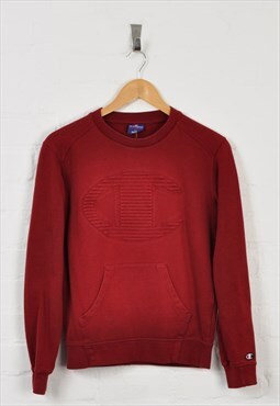 Vintage Champion Sweater Dark Red Ladies Small SW4270