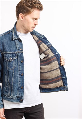 VINTAGE LEVIS BLANKET LINED DENIM JACKET