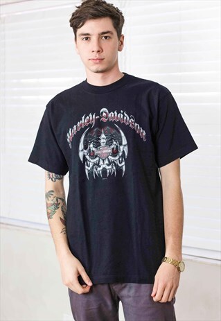 VINTAGE HARLEY DAVIDSON T-SHIRT LOGO 90S L 9.3