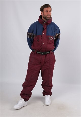 VINTAGE SORRY FULL SKI SUIT SNOW UK L 44" (6AL)