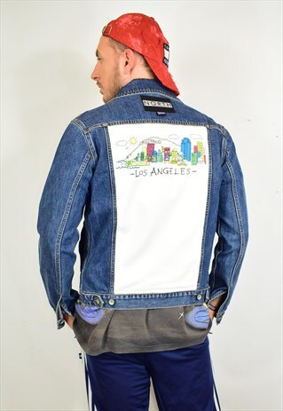 NORTH REWORKED L.A PANEL FESTIVAL DENIM JACKET
