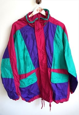 Vintage Windbreaker Jacket Sweatshirt Tracksuit Sport Top
