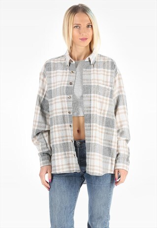WOVEN PLAID FLANNEL SHIRT