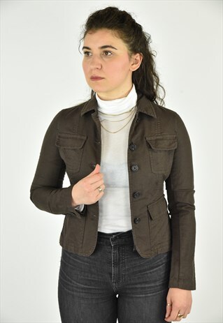 VINTAGE 90'S J. CREW BROWN JACKET SIZE XS