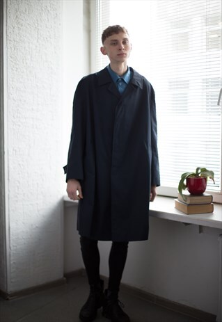 VINTAGE 80'S NAVY MINIMALIST COAT
