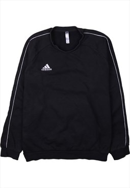 Vintage 90's Adidas Sweatshirt Crew Neck Pullover Black