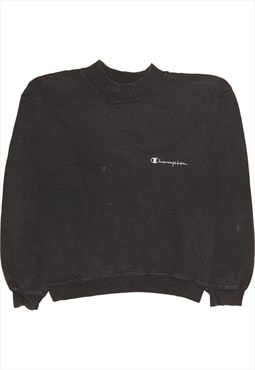 Vintage 90's Champion Sweatshirt Lightweight Crew Neck Black