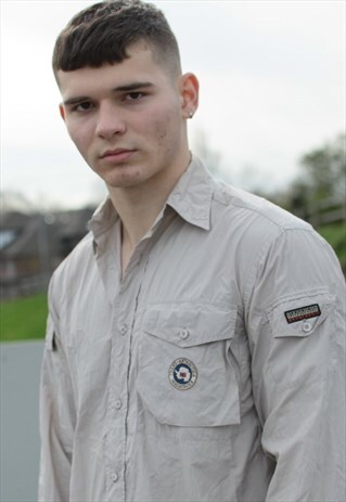 VINTAGE BEIGE NAPAPIJRI EXPEDITION SHIRT
