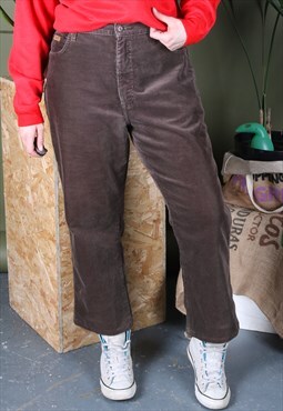 Vintage Wrangler Mom Jeans in Brown Corduroy