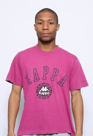 VINTAGE KAPPA CHEST PRINT TEE PINK