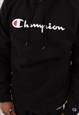 VINTAGE MEN'S CHAMPION BLACK PULLOVER HOODIE