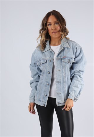 DENIM JACKET OVERSIZED FITTED RIFLE UK 16 (G95I)