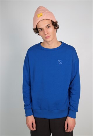 WITHOUT E PATCH BLUE SWEATSHIRT