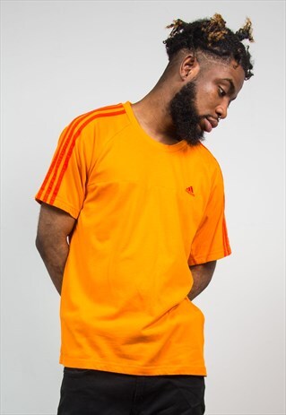ADIDAS T-SHIRT ORANGE RETRO Y2K