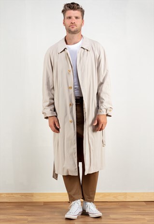 VINTAGE 80'S MEN TRENCH COAT