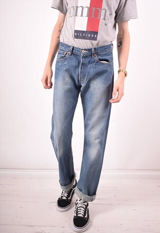 LEVI'S MENS VINTAGE JEANS W31 L34 BLUE 90S