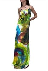 Summer Sarafia Maxi Marble Print Dress