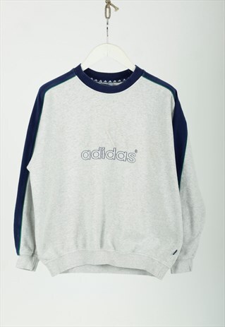 VINTAGE 90S ADIDAS EMBROIDERED SPELL OUT SWEATSHIRT