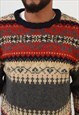 "VINTAGE ABERCROMBIE & FITCH ABSTRACT CHUNKY KNITTED JUMPER