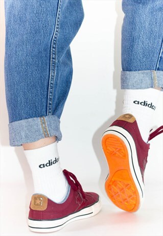 VINTAGE 90'S MAROON CONVERSE LOW TRAINERS