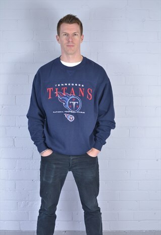 VINTAGE LEE NAVY TENNESSEE TITANS COLLEGE SWEATSHIRT