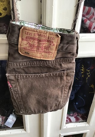 VINTAGE REWORK LEVI DENIM CROSSBODY RETRO BAG