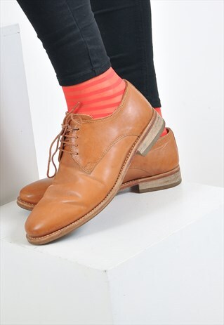 VINTAGE REAL LEATHER SHOES IN BROWN