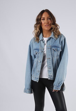 DENIM JACKET OVERSIZED FITTED GUATTRO UK 14 (K95L)