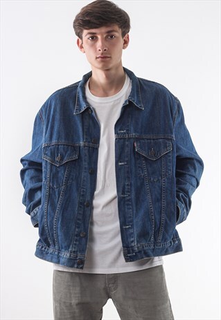 VINTAGE LEVIS TRUCKER 90S BLUE DENIM JEANS