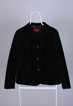 Burberry vintage jacket velvet material L black