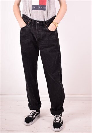 LEVI'S 550 MENS VINTAGE JEANS W34 L36 BLACK 90S