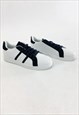 JUSTYOUOUTFIT MENS WHITE WITH NAVY TRAINERS