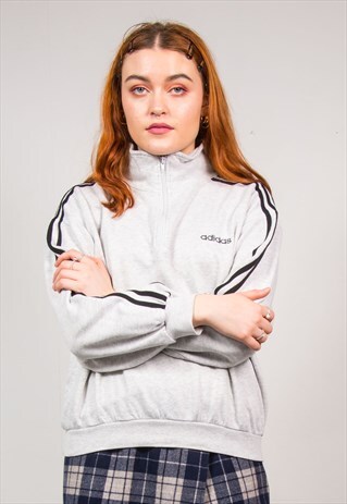 ADIDAS QUARTER ZIP SWEATSHIRT