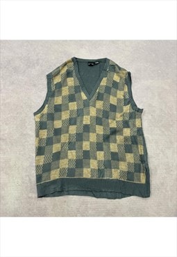 Vintage Knitted Sweater Vest Men's XL