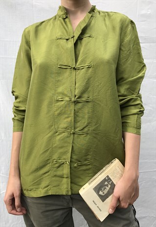 LANA GREEN SILK SHIRT