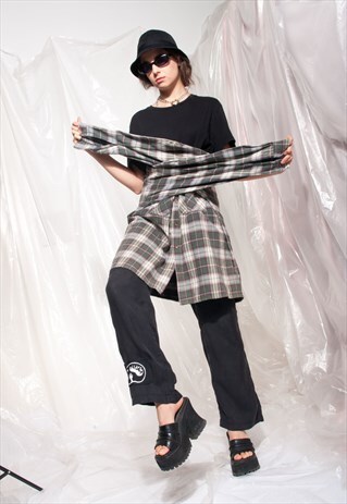 VINTAGE SHIRT DRESS REWORKED ONE-OFF DECONSTRUCTED MIDI