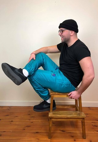 VINTAGE 90S USA BEAVERTON OREGON TRACK PANTS GREEN