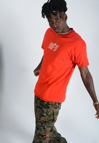 YIFY T-SHIRT IN RED WITH SHADOW LOGO