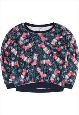 Vintage 90's No Boundries Fleece Jumper Christmas Stpcking