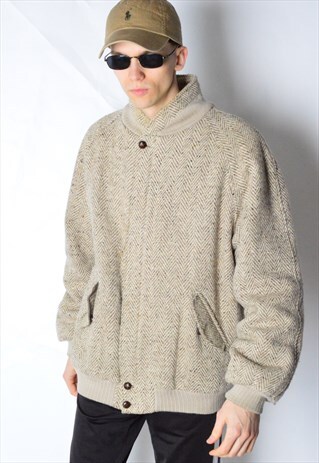 VINTAGE 60S BEIGE WOOL BLEND JACKET