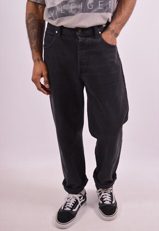 VERSACE MENS VINTAGE JEANS W35 L32 BLACK 90S
