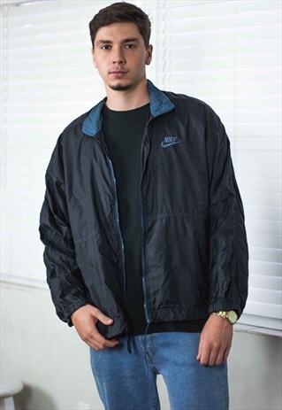 VINTAGE NIKE WINDBREAKER SHELL JACKET LOGO 90S L 8.1