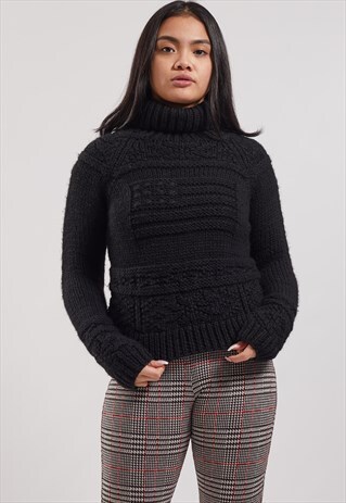 VINTAGE RALPH LAUREN ROLL NECK KNITTED JUMPER