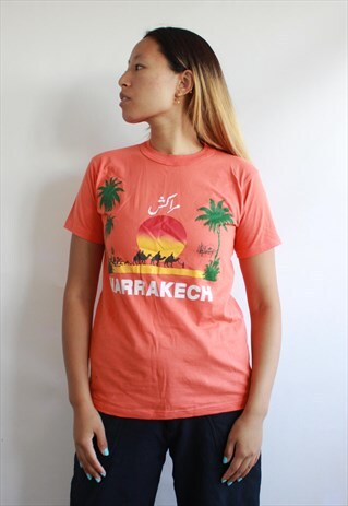 ORANGE MARRAKESH POSTCARD T SHIRT
