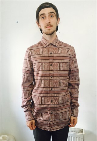 VINTAGE PRINT PATTERN CRAZY SHIRT