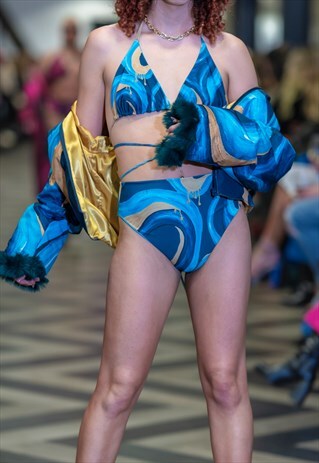 'APHRODITE' Bikini Top In Blue