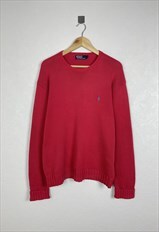 Vintage 90s POLO RALPH LAUREN Knitwear Sweater Pink 
